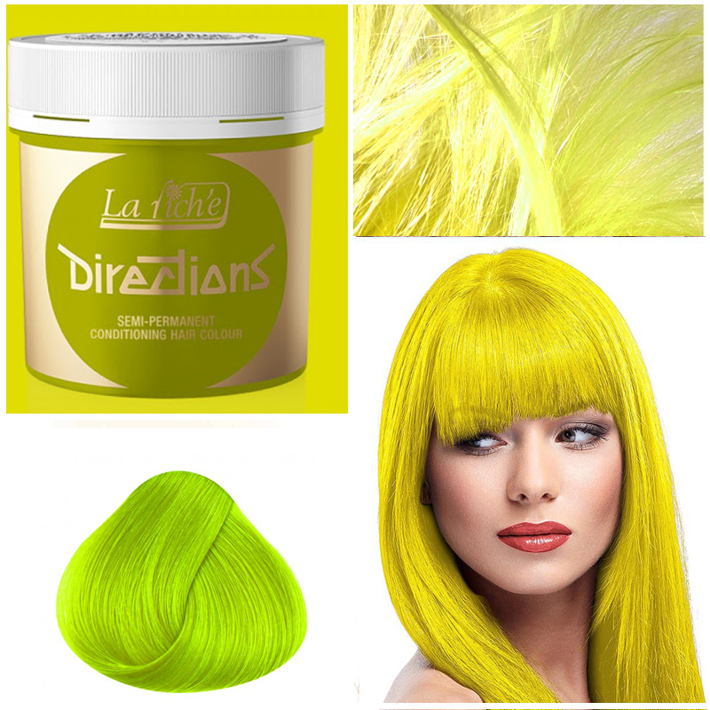 Желтая краска для волос Fluorescent Yellow - Directions